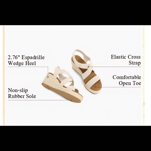 MYSOFT Women's Platform Espadrille Wedge Sandals #793 - Picture 9 of 14